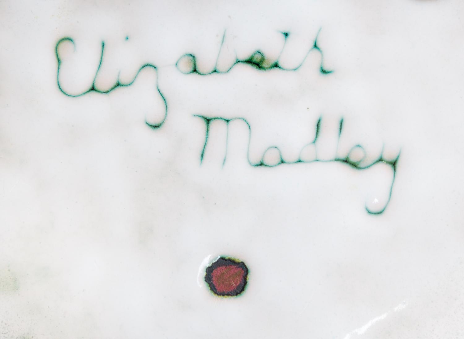 An Enameled Copper Dish, Elizabeth Madley Diameter 5 3/4 inches.