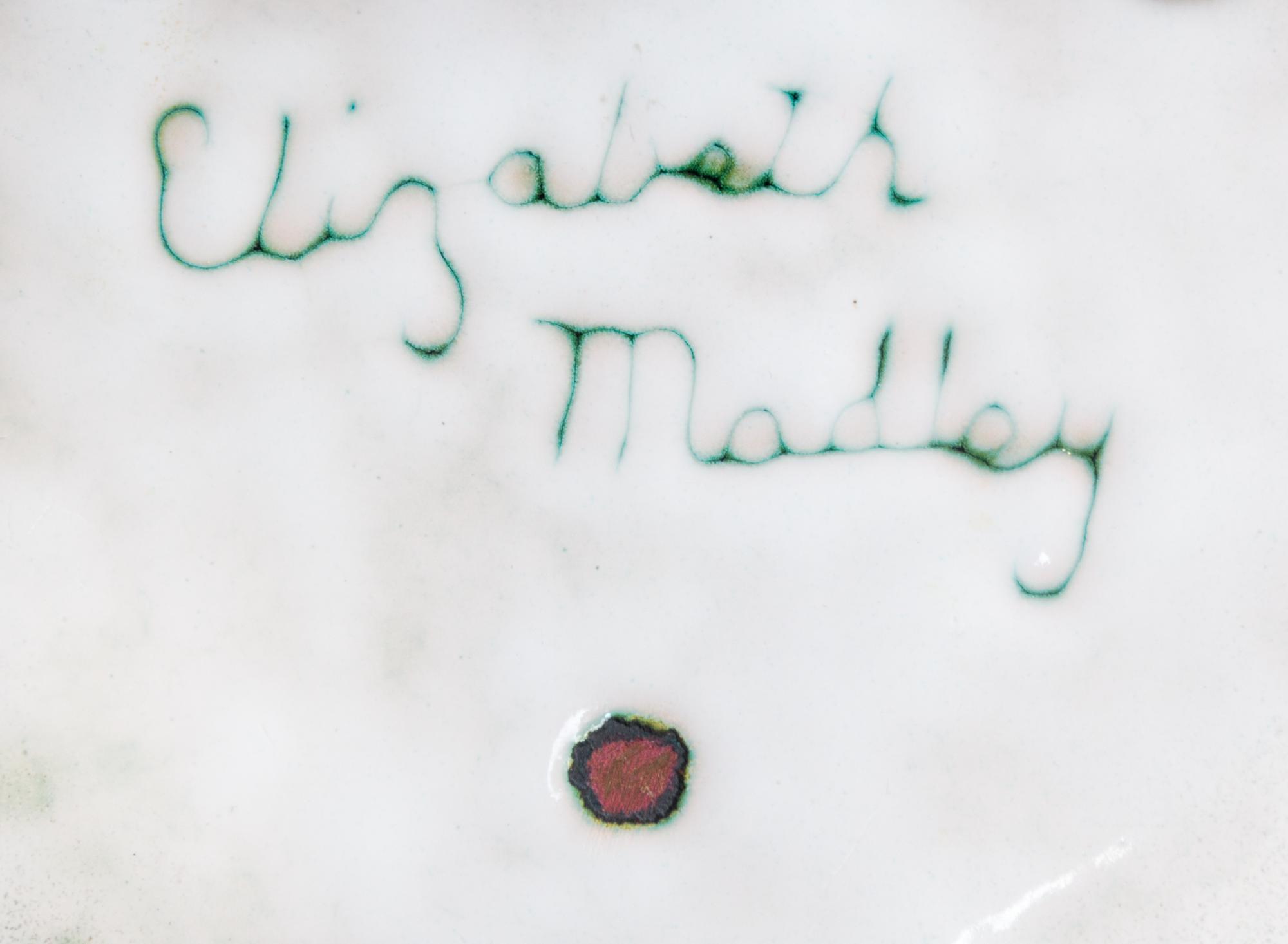An Enameled Copper Dish, Elizabeth Madley Diameter 5 3/4 inches.