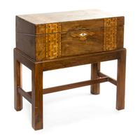 A Tunbridge Ware Lap Desk, Width 19 3/4 inches.