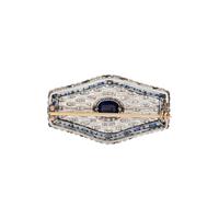 ART DECO, SAPPHIRE AND DIAMOND BROOCH