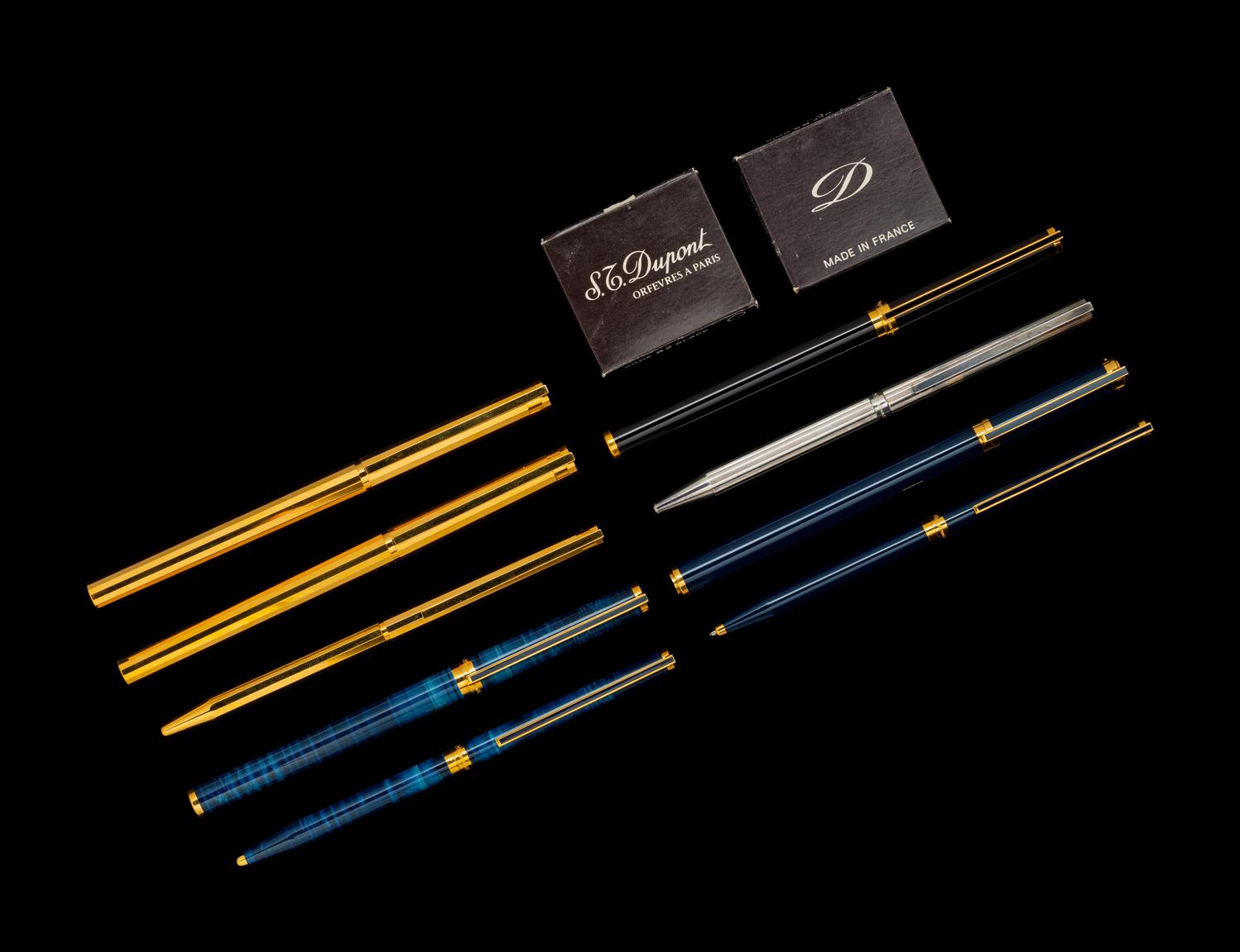 A Collection of Nine S.T. Dupont Writing Instruments