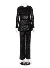 Givenchy Haute Couture Sequined Pantsuit, c. 1975