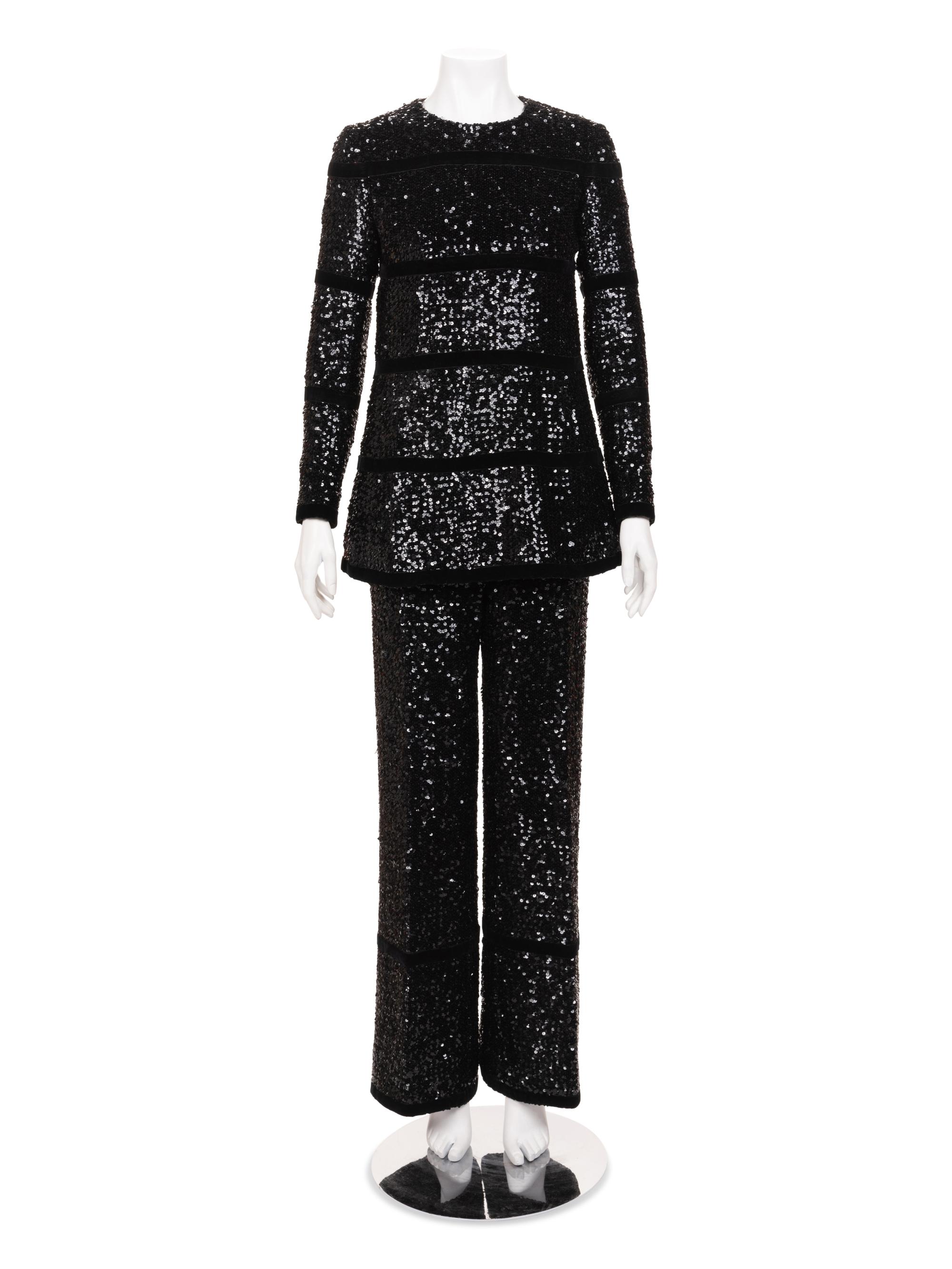 Givenchy Haute Couture Sequined Pantsuit, c. 1975