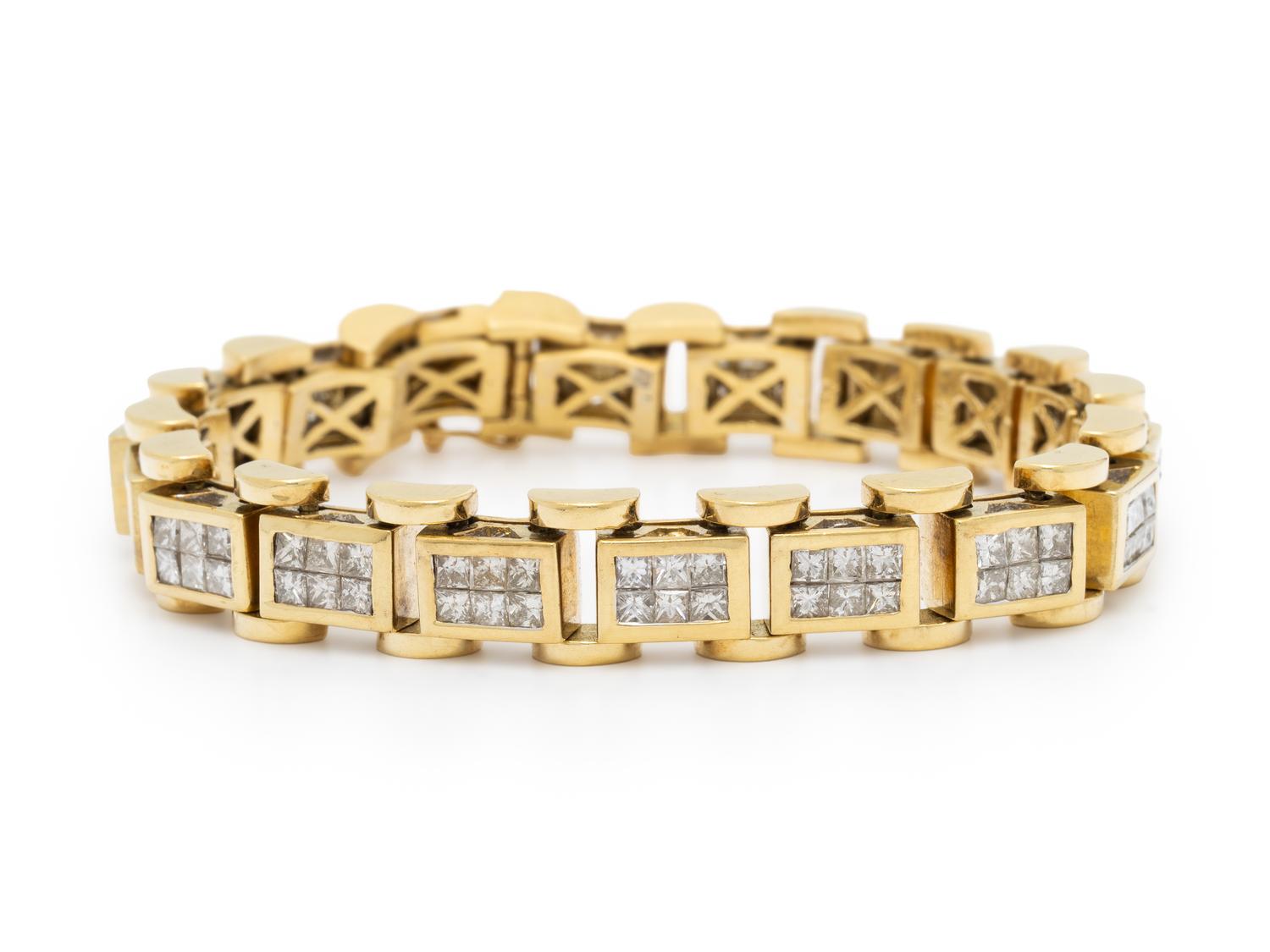 DIAMOND AND YELLOW GOLD BRACELET