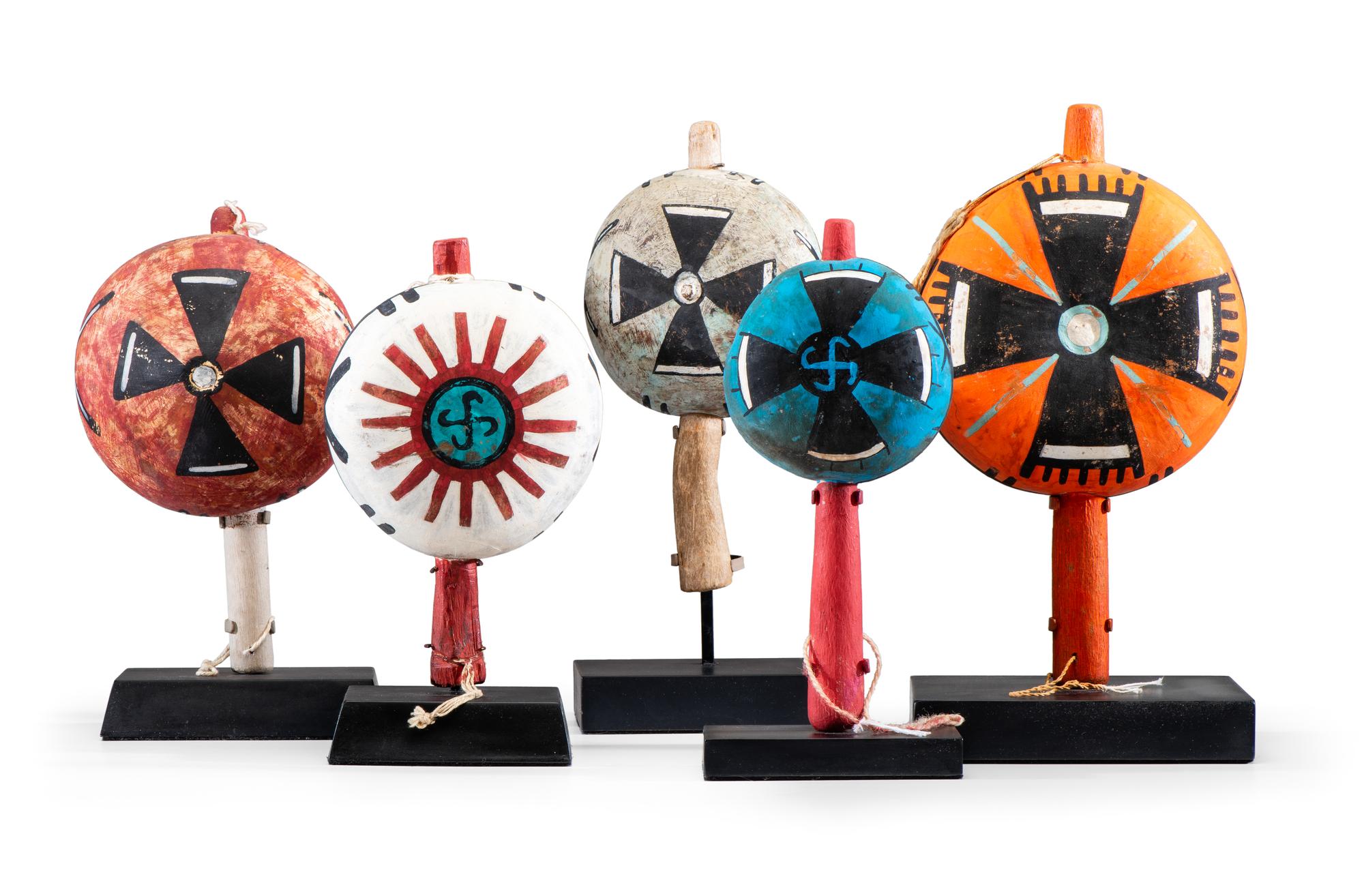 Pueblo Polychrome Gourd Rattle s Lot is located and will ship from Cincinnati, Ohio.