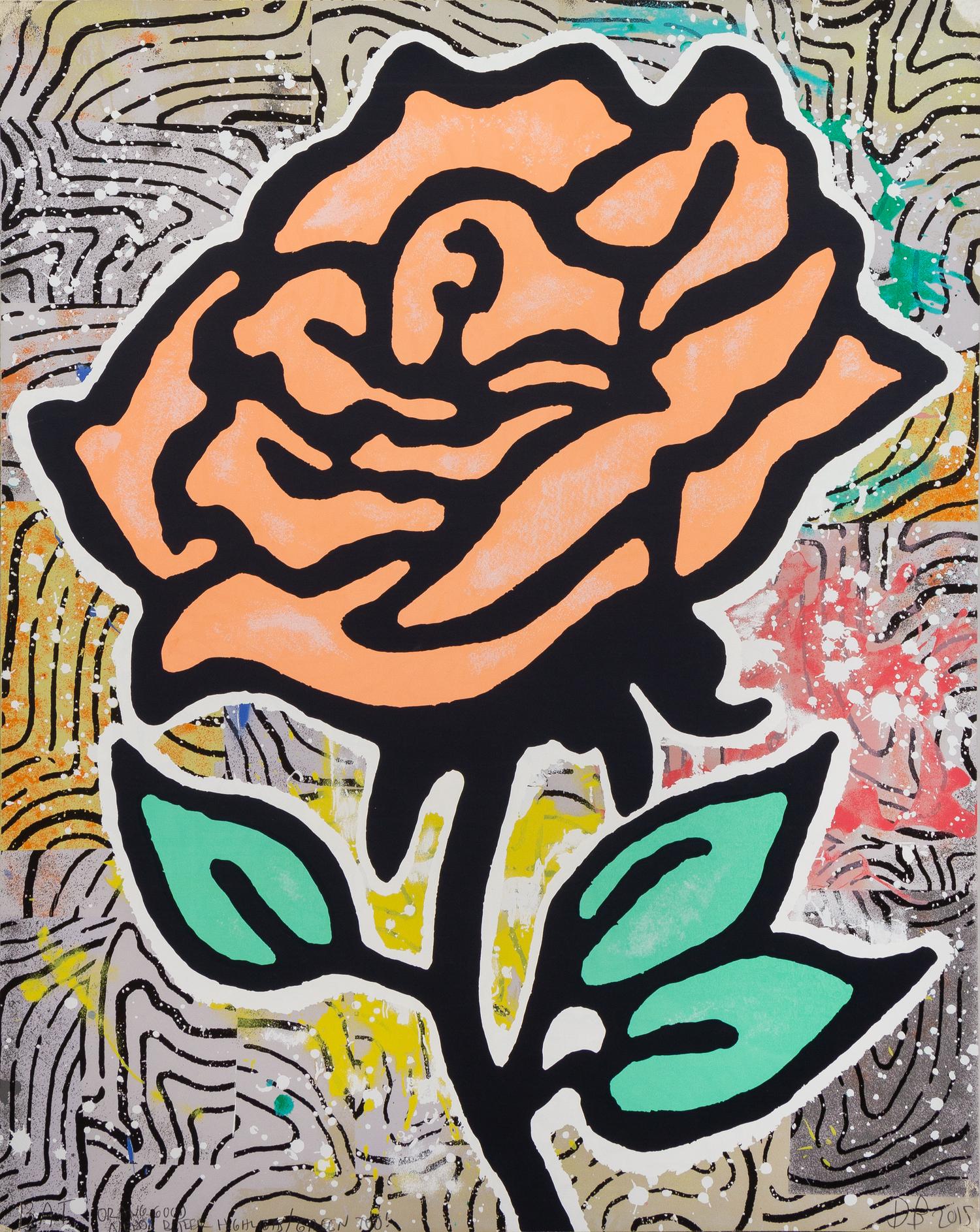 Donald Baechler, (American, b. 1956), Six Roses, 2015 (a suite of six works)