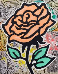 Donald Baechler, (American, b. 1956), Six Roses, 2015 (a suite of six works)