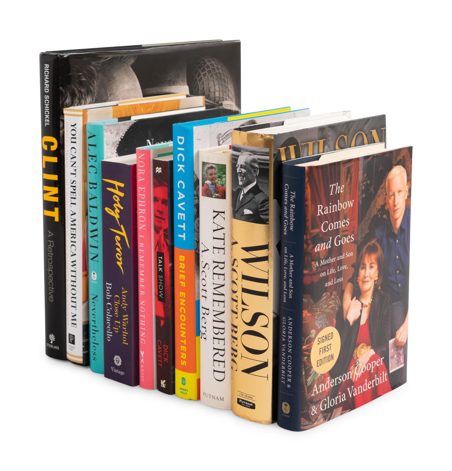 (Celebrity Books) A group of autographed books, comprising: