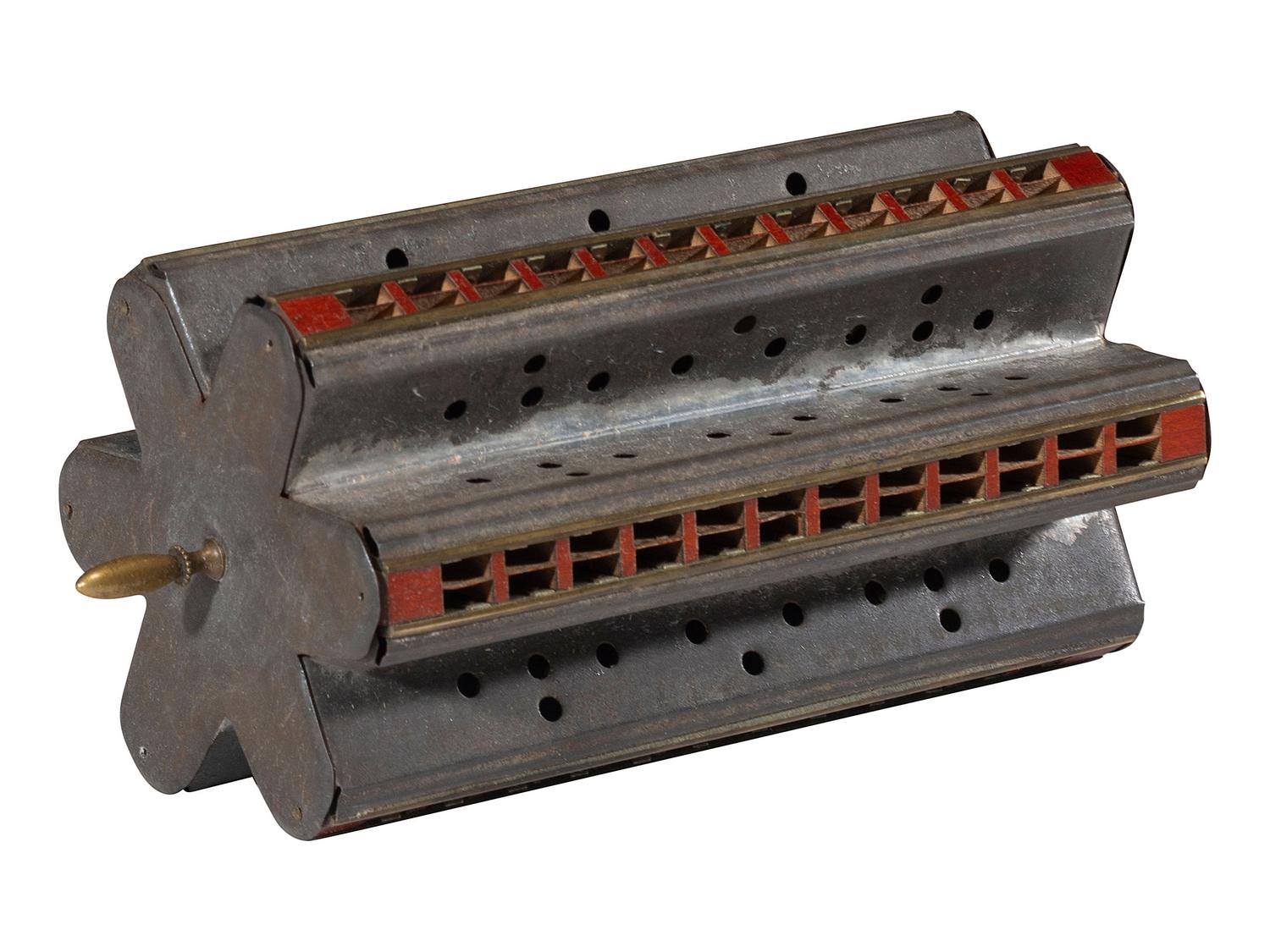 [MUSIC]. A paddle wheel harmonica.