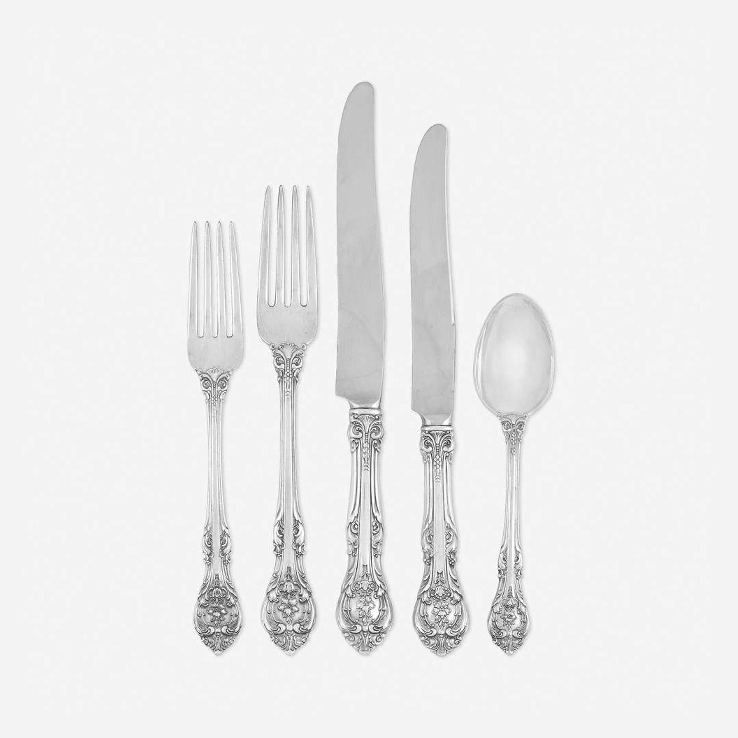 An American Sterling Silver Ten-Piece Flatware Service Gorham Mfg. Co., Providence, RI, 20th century