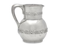 A Sterling Silver "Wave" Repousse Water Pitcher, Tiffany & Co., New York, NY, Circa 1880