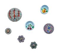 Seven Art Glass Paperweights