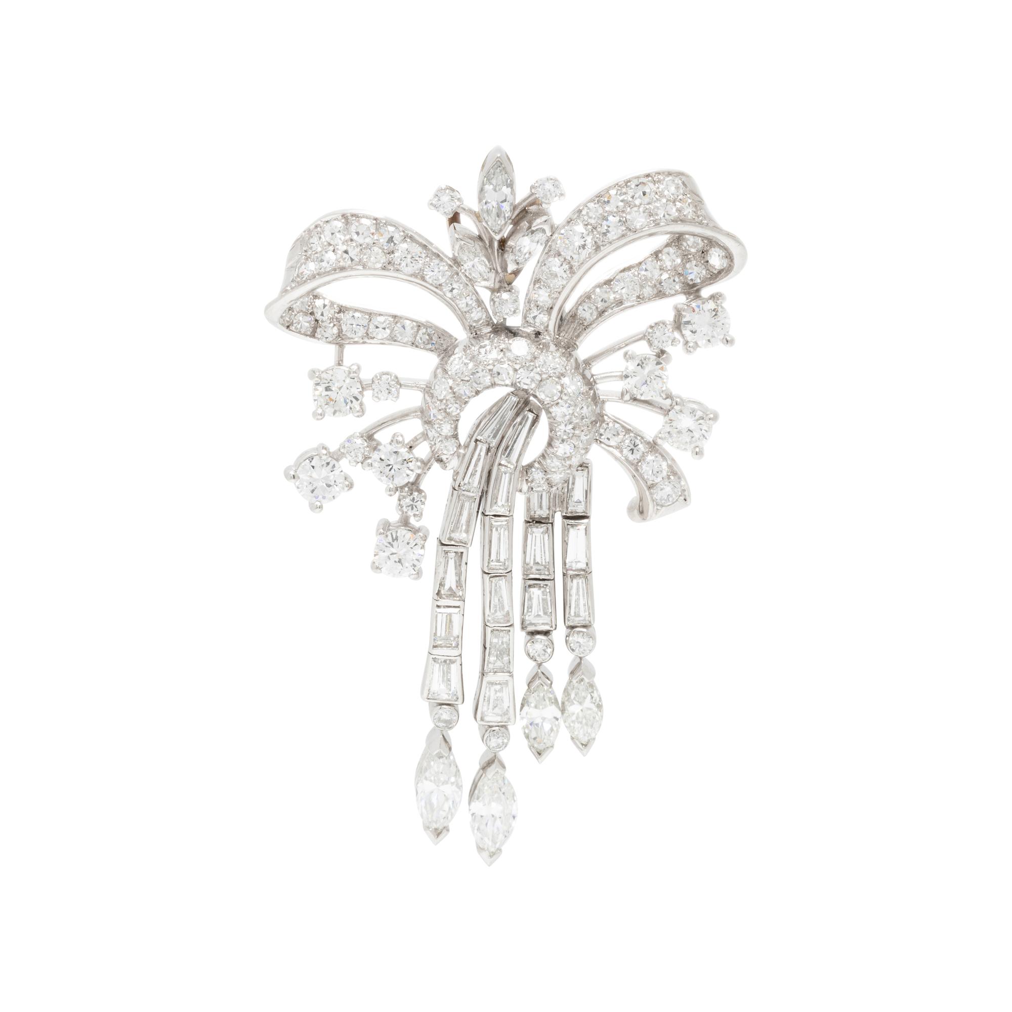 PLATINUM AND DIAMOND SPRAY PENDANT