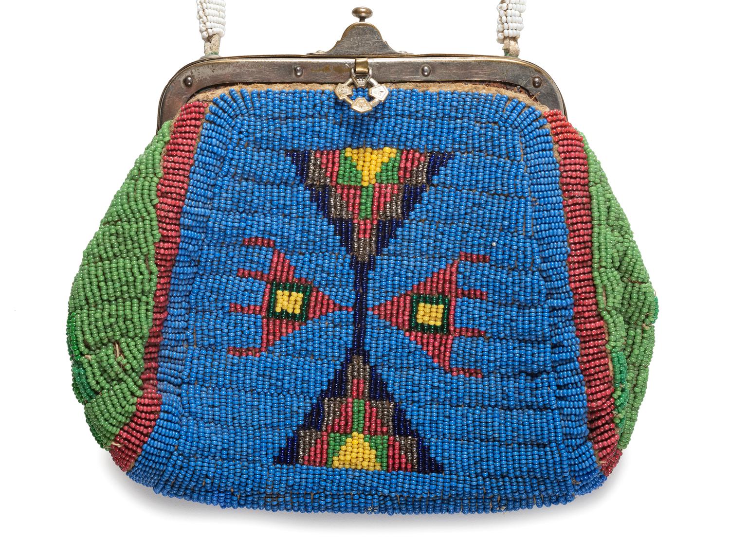 Sioux Beaded Hide Purse