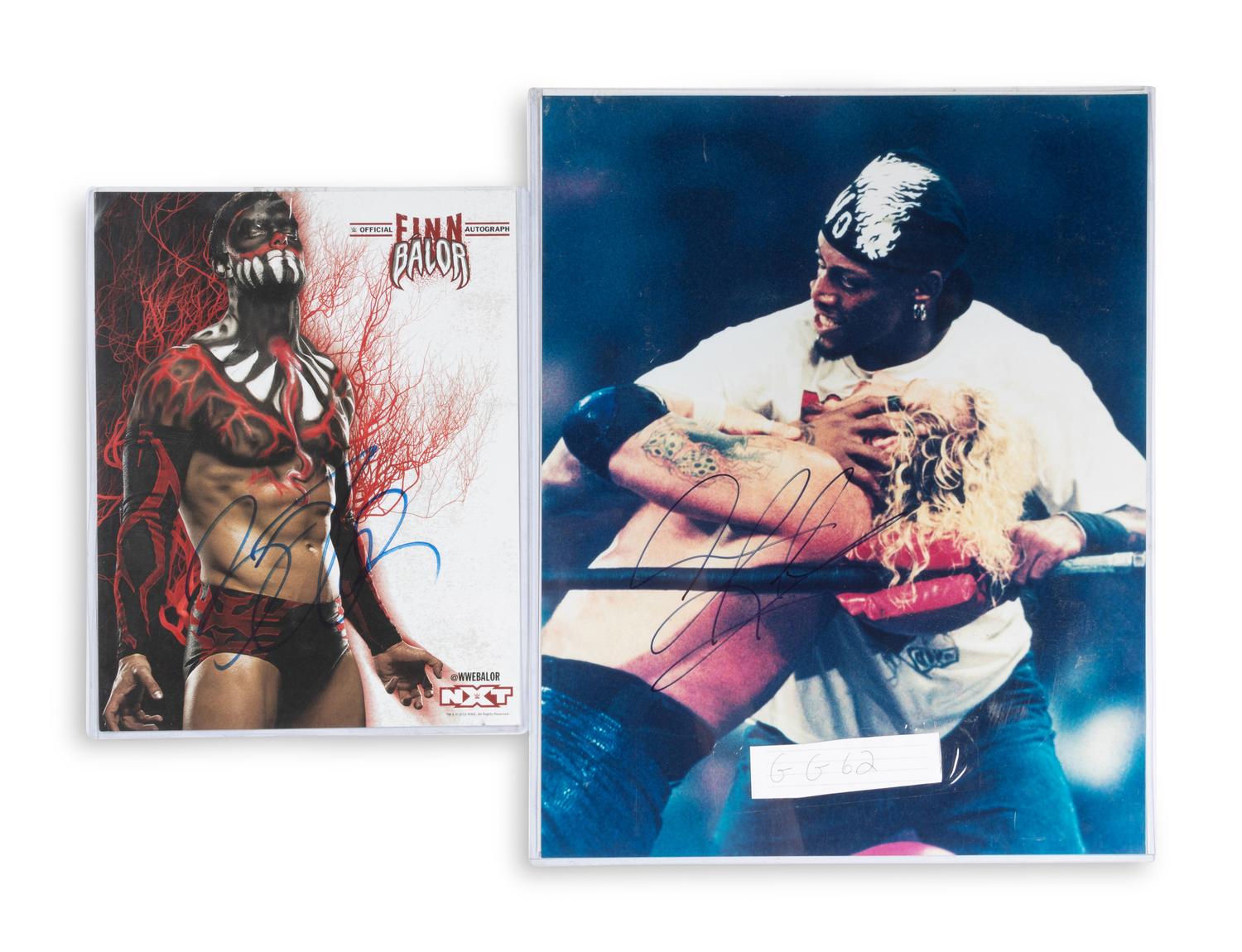 A Large Group of Professional Wrestling Signed Items Including Ric Flair and Multiple Deceased Wrestlers