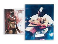 A Large Group of Professional Wrestling Signed Items Including Ric Flair and Multiple Deceased Wrestlers