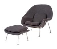 A Mid-Century Modern Womb Chair and Ottoman