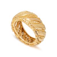 YELLOW GOLD FANCY BAND RING