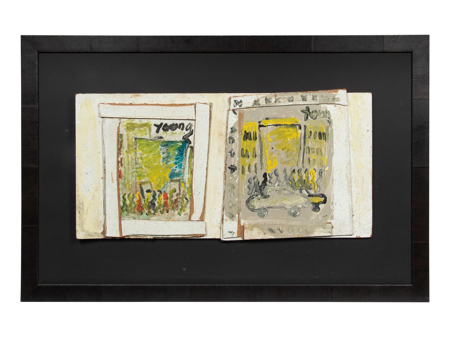 Untitled (Street Scene) and Untitled (Cityscape) (a pair of works)