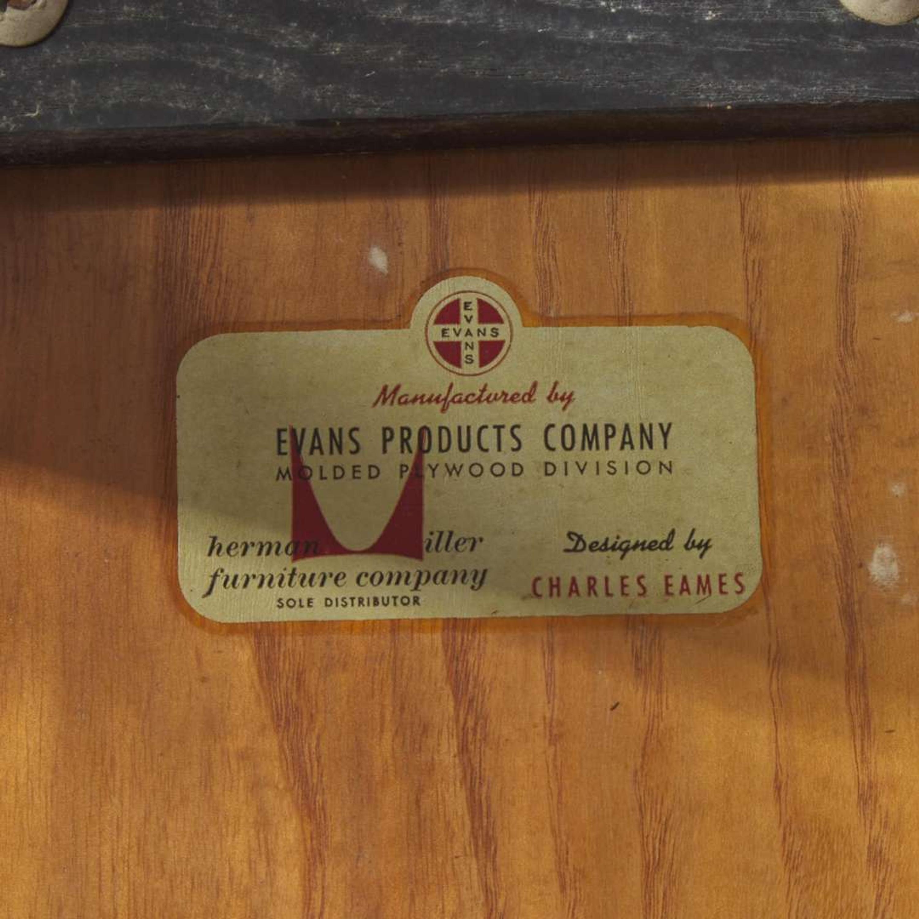 Charles Eames (American, 1907-1978) and Ray Eames (American, 1912-1988) Early LCW Chair, Evans Products Company/Herman Miller, USA, designed 1946, the present lot late 1940s