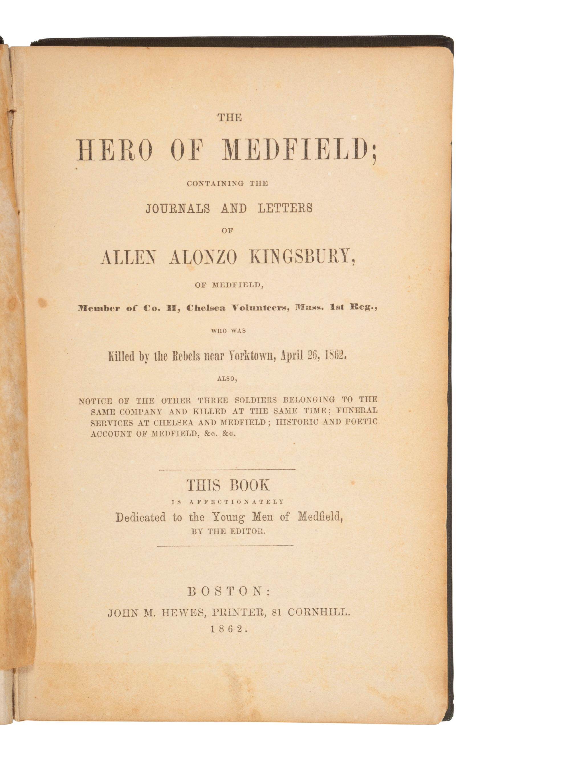 [CIVIL WAR]. Capt. Adam Schuh, 99th PA Volunteers. 3 volumes incl. Hardee's Rifle & Light Infantry Tactics.