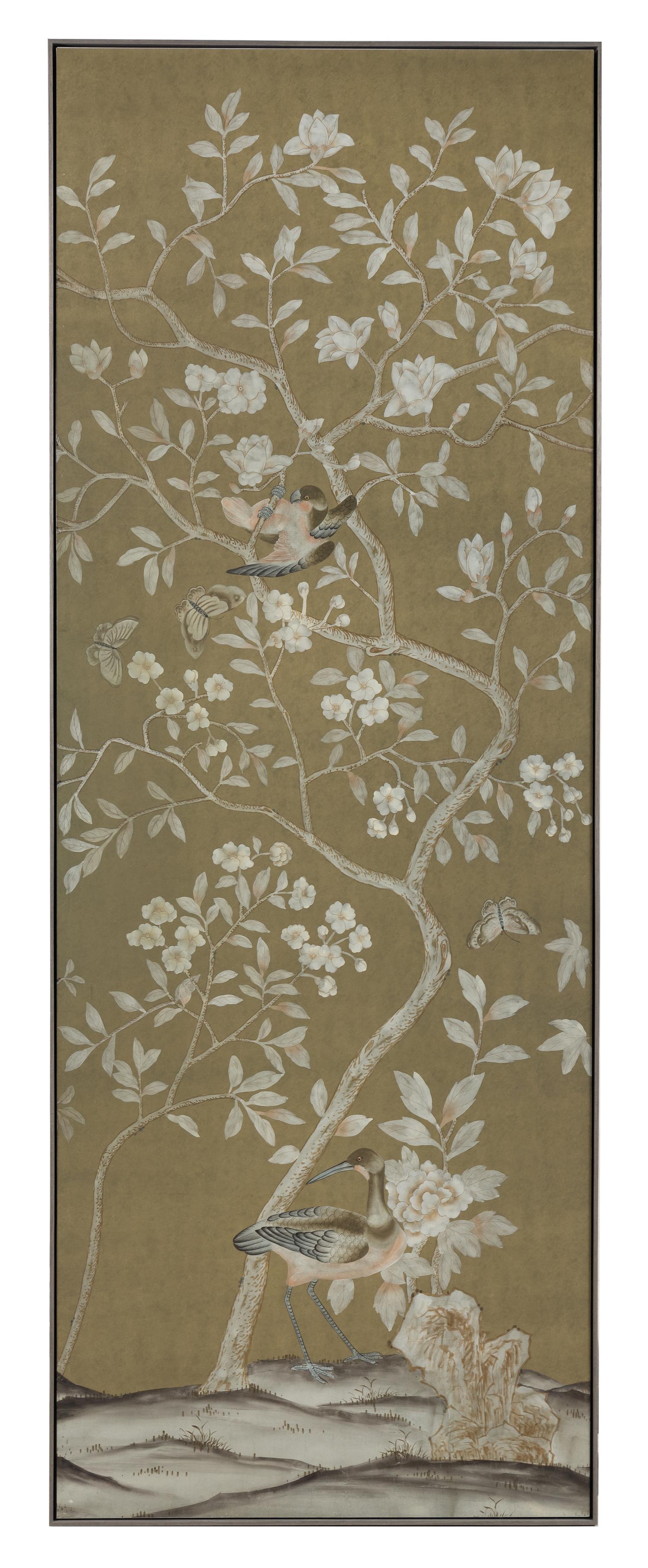 A Pair of De Gournay Wallpaper Panels