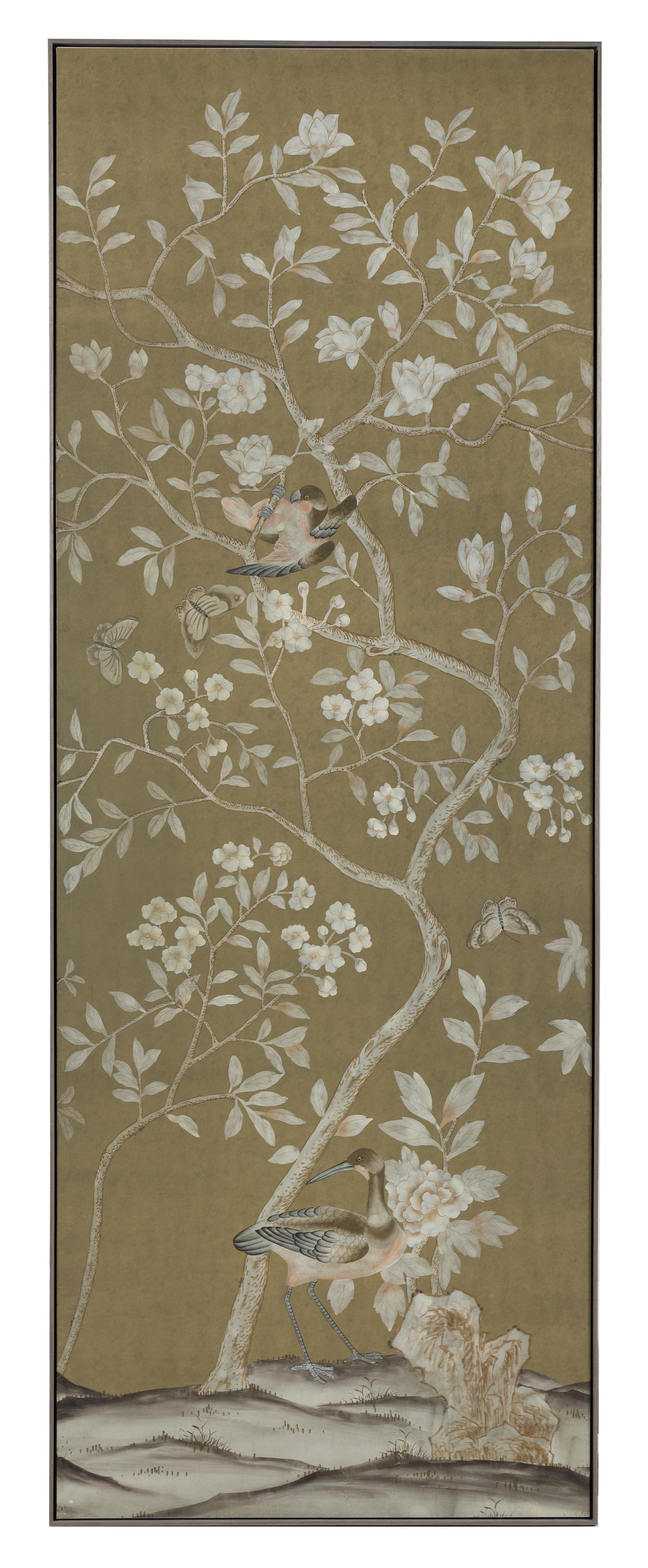 A Pair of De Gournay Wallpaper Panels