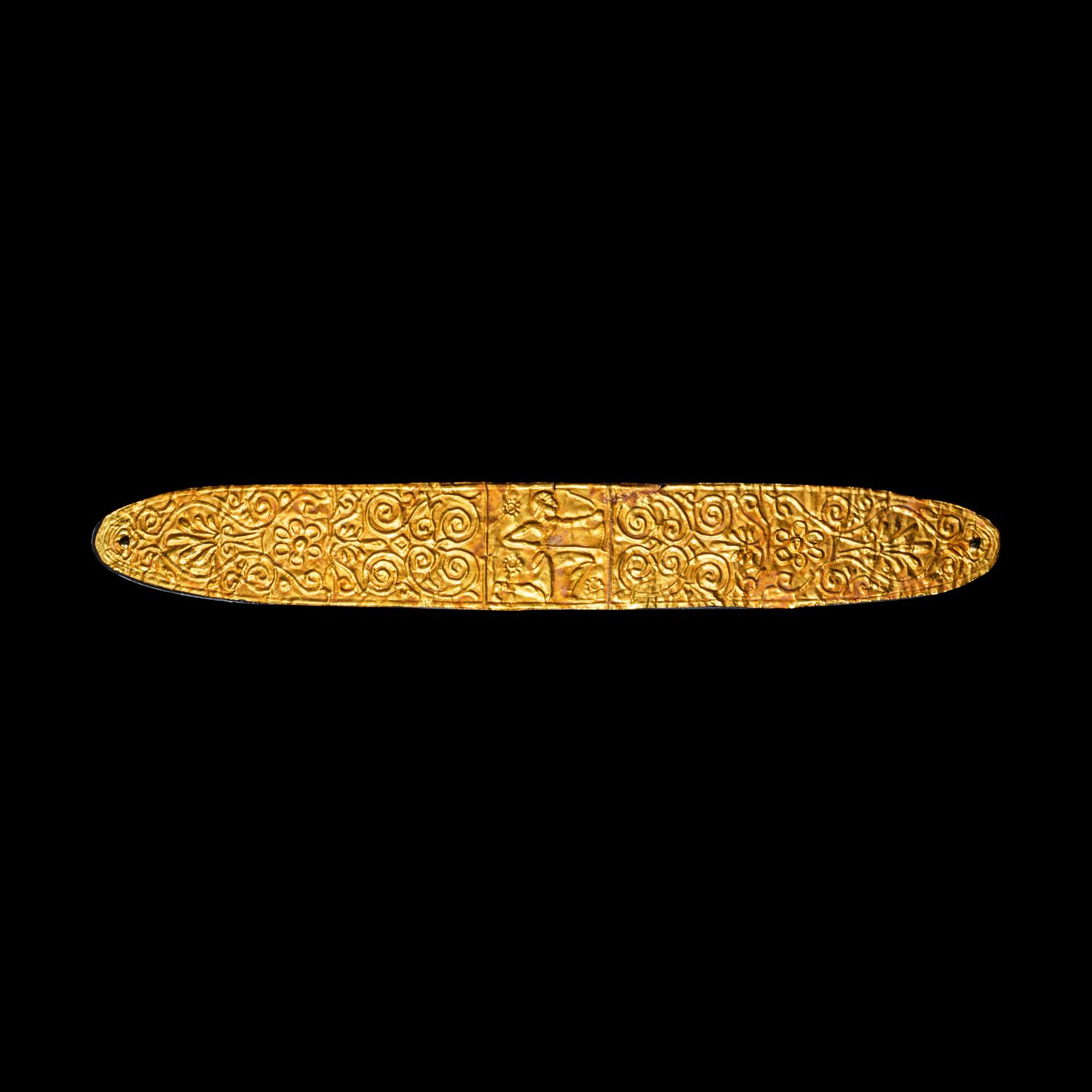A Greek Gold Diadem with an Archer