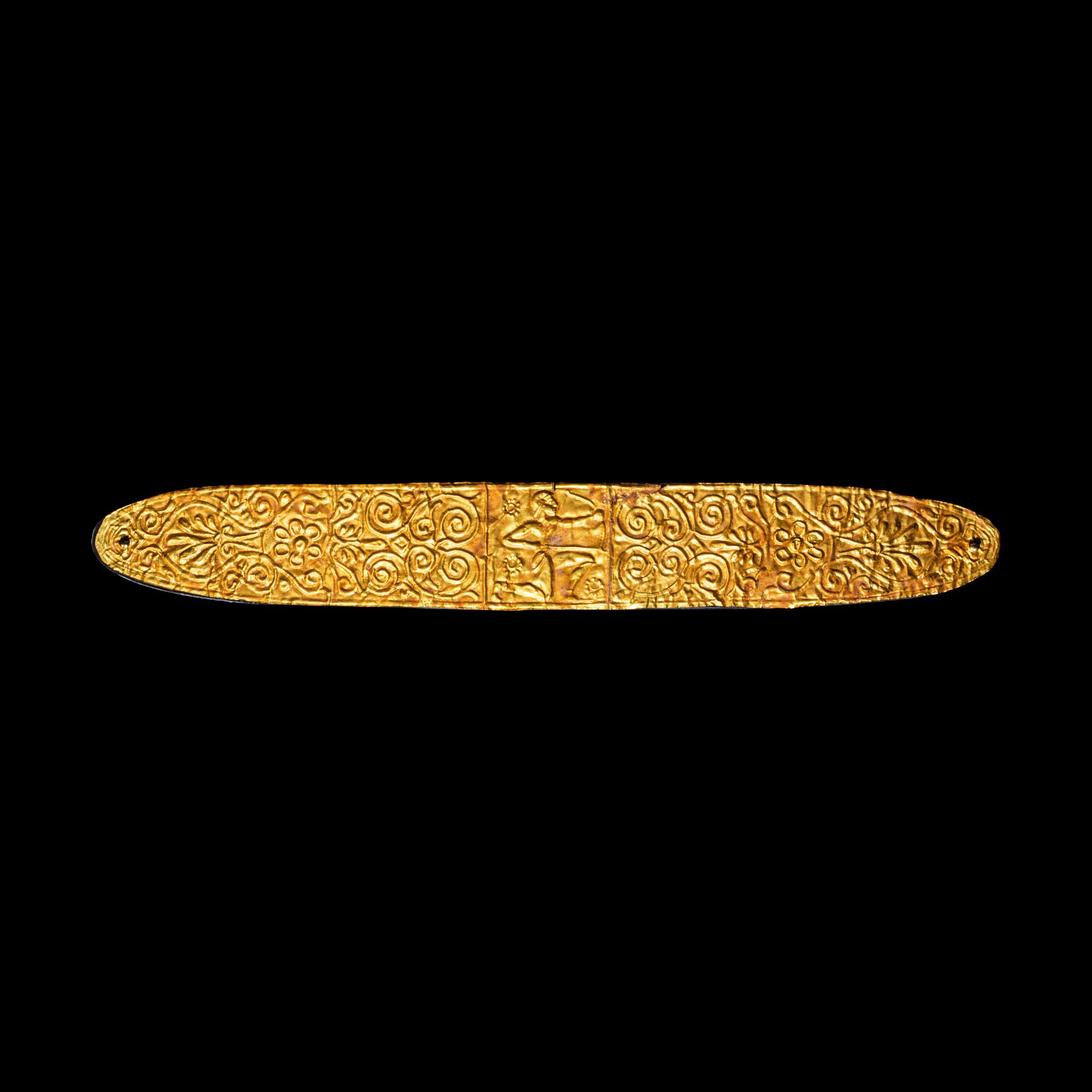 A Greek Gold Diadem with an Archer