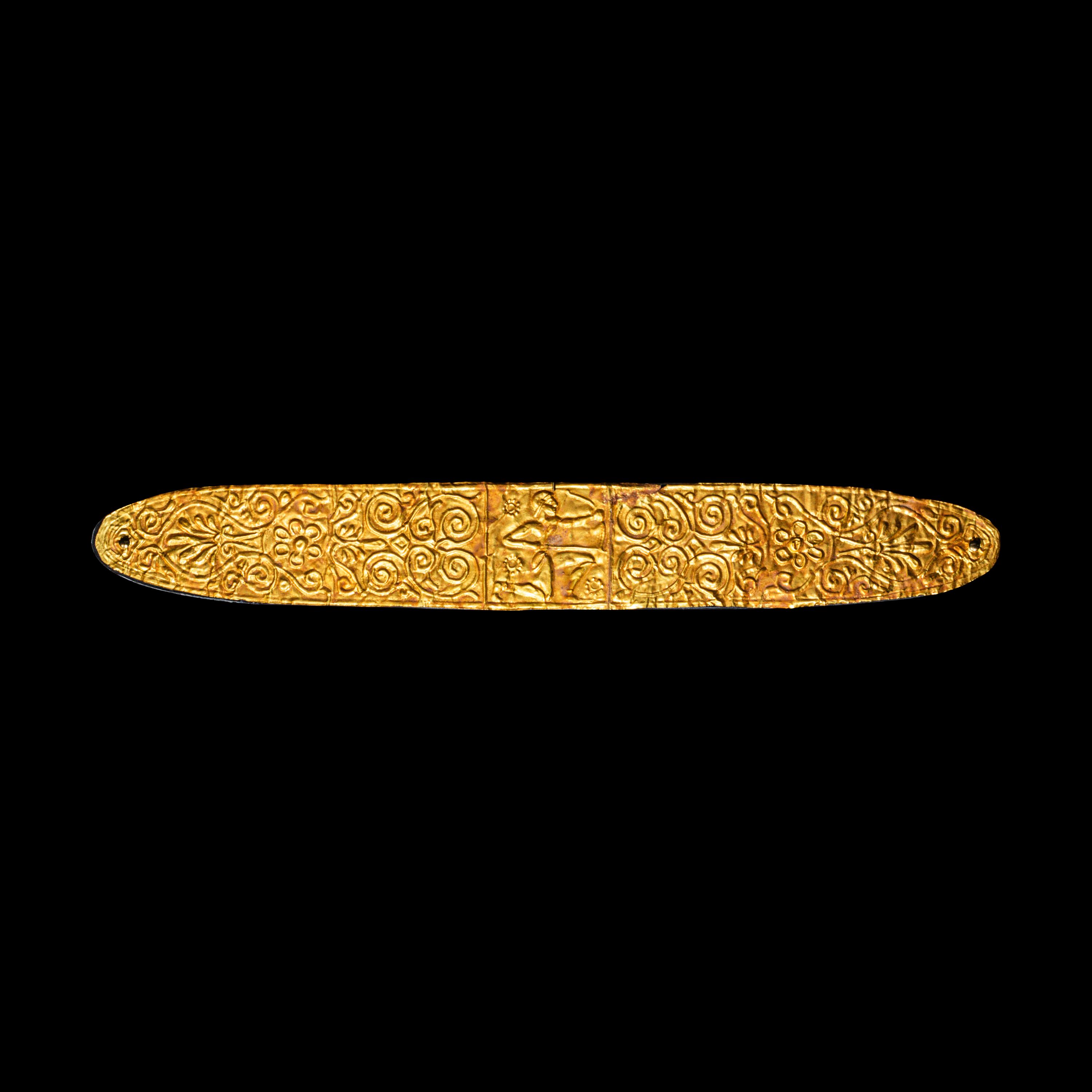 A Greek Gold Diadem with an Archer
