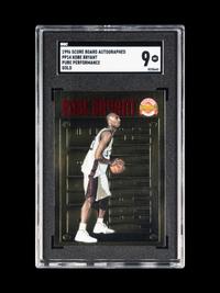 A Group of 1996-97 Score Board Autographed BK Pure Performance Kobe Bryant Rookie Basketball Cards No. PP14 (BGS 8.5 NM+); No. PP14 Gold (SGC 9 MINT)
