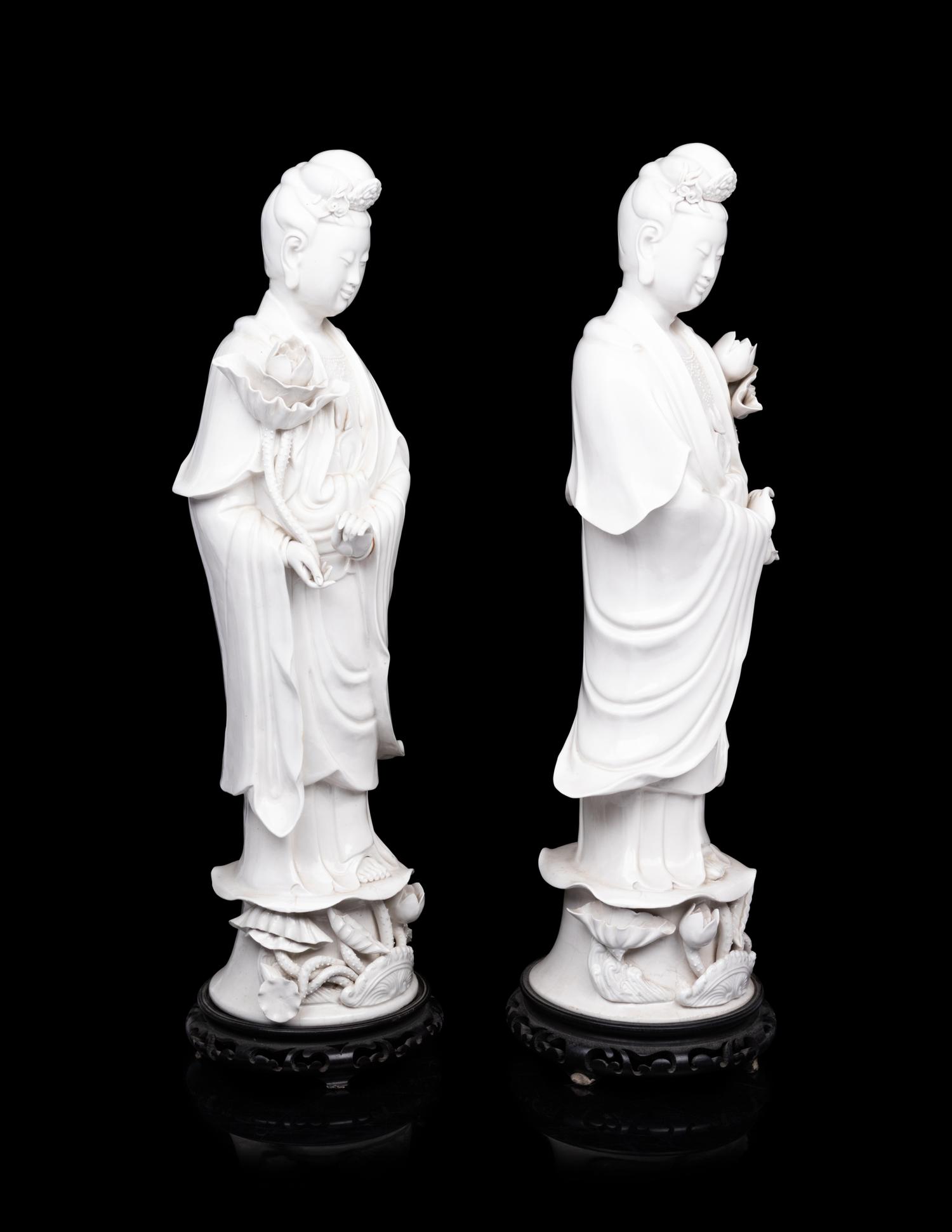 A Pair of Blanc-De-Chine Figures