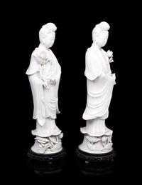 A Pair of Blanc-De-Chine Figures