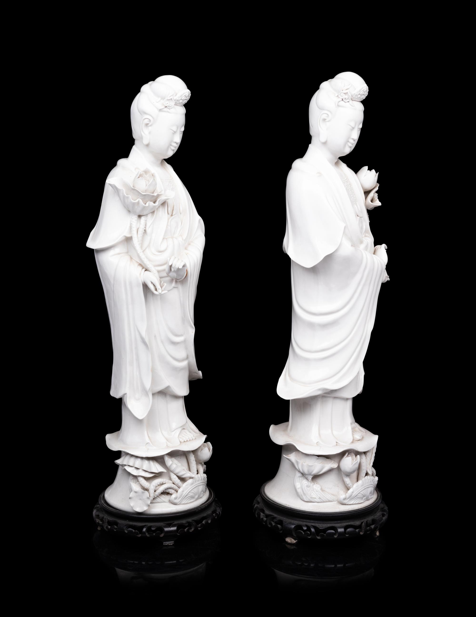 A Pair of Blanc-De-Chine Figures