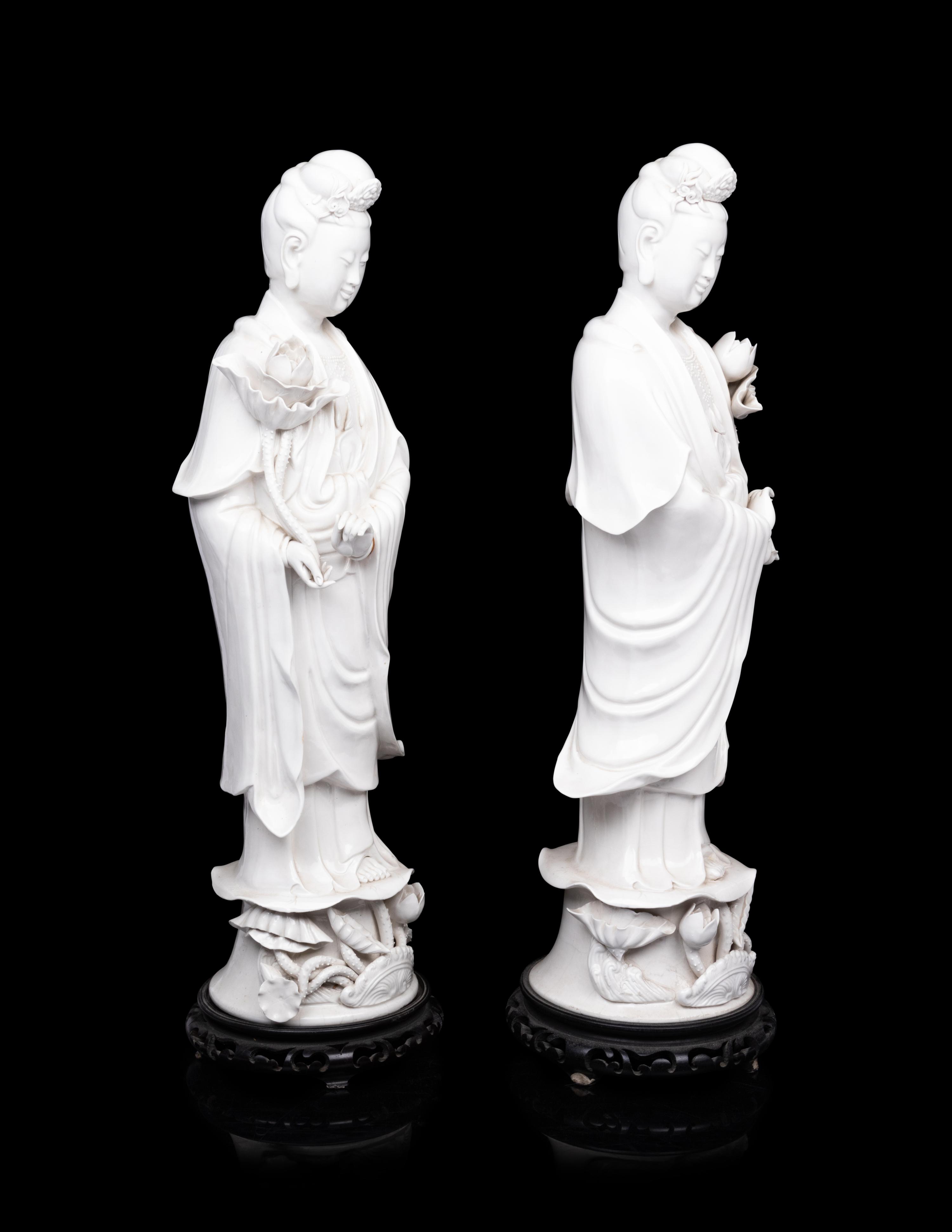 A Pair of Blanc-De-Chine Figures