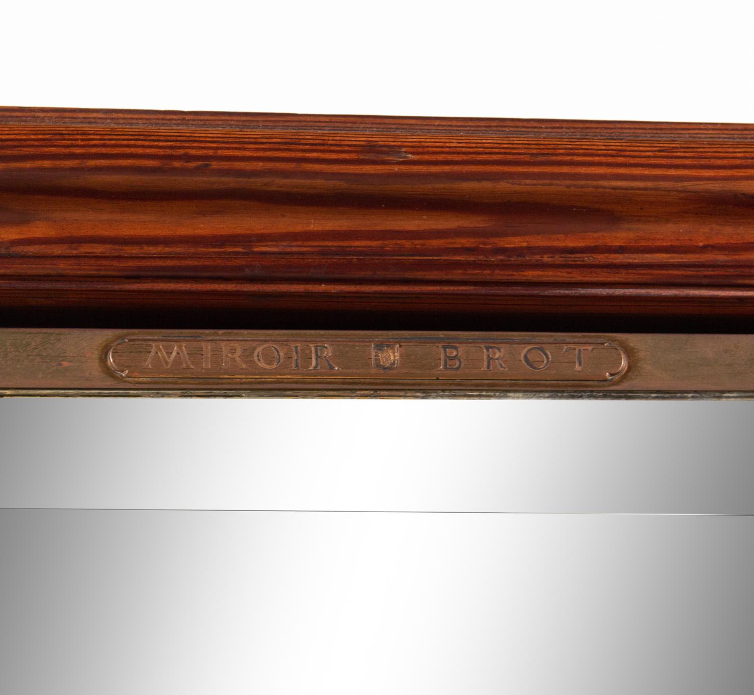 A Miroir Brot Mahogany and Brass Vanity Cabinet