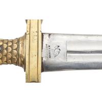 Ames Model 1832 Heavy Artillery Saber & Scabbard With Buff Belt Dated 1843