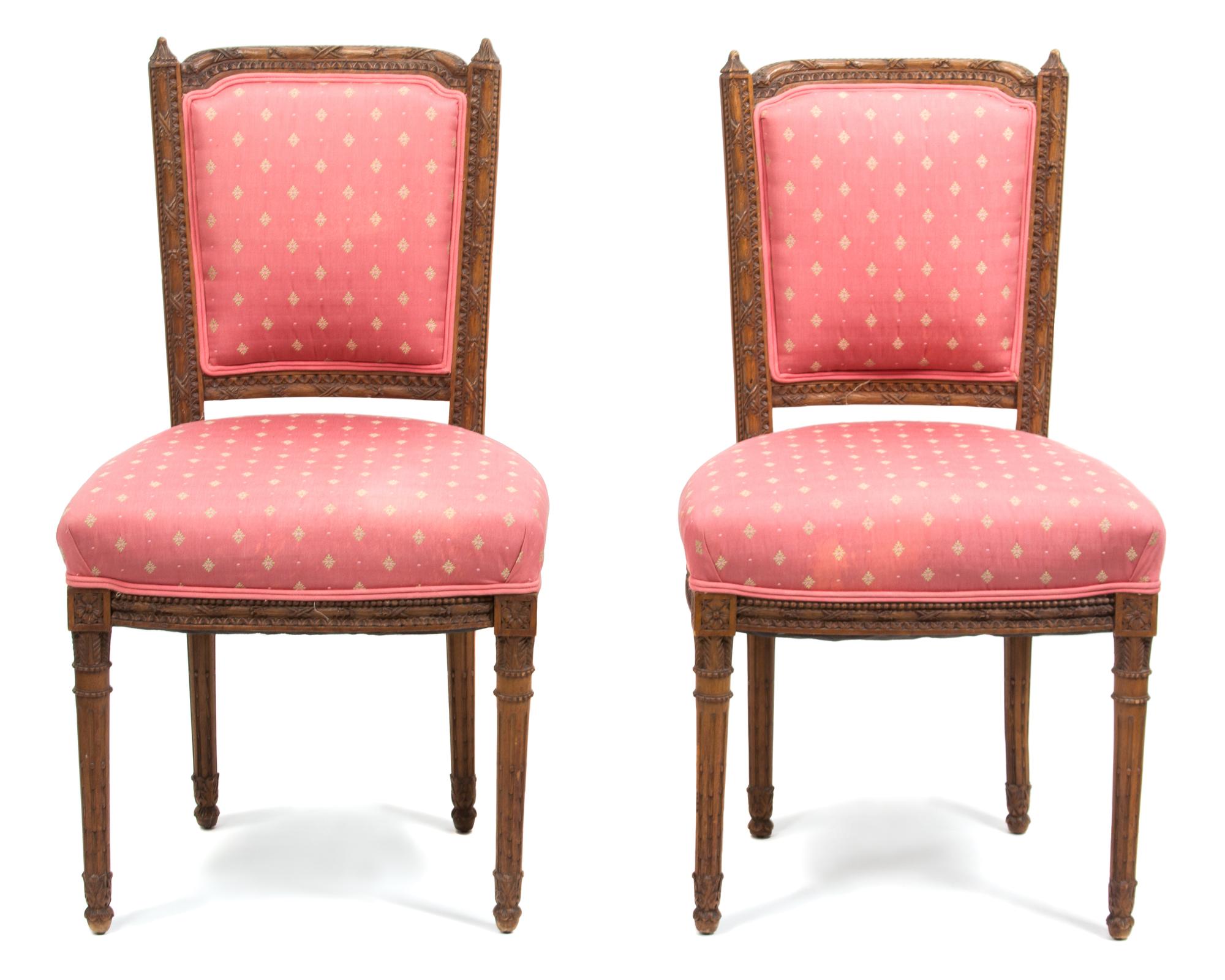 A Pair of Louis XVI Style Sidechairs — 19TH CENTURY