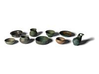 Nine Greco-Roman Bronze Vessels