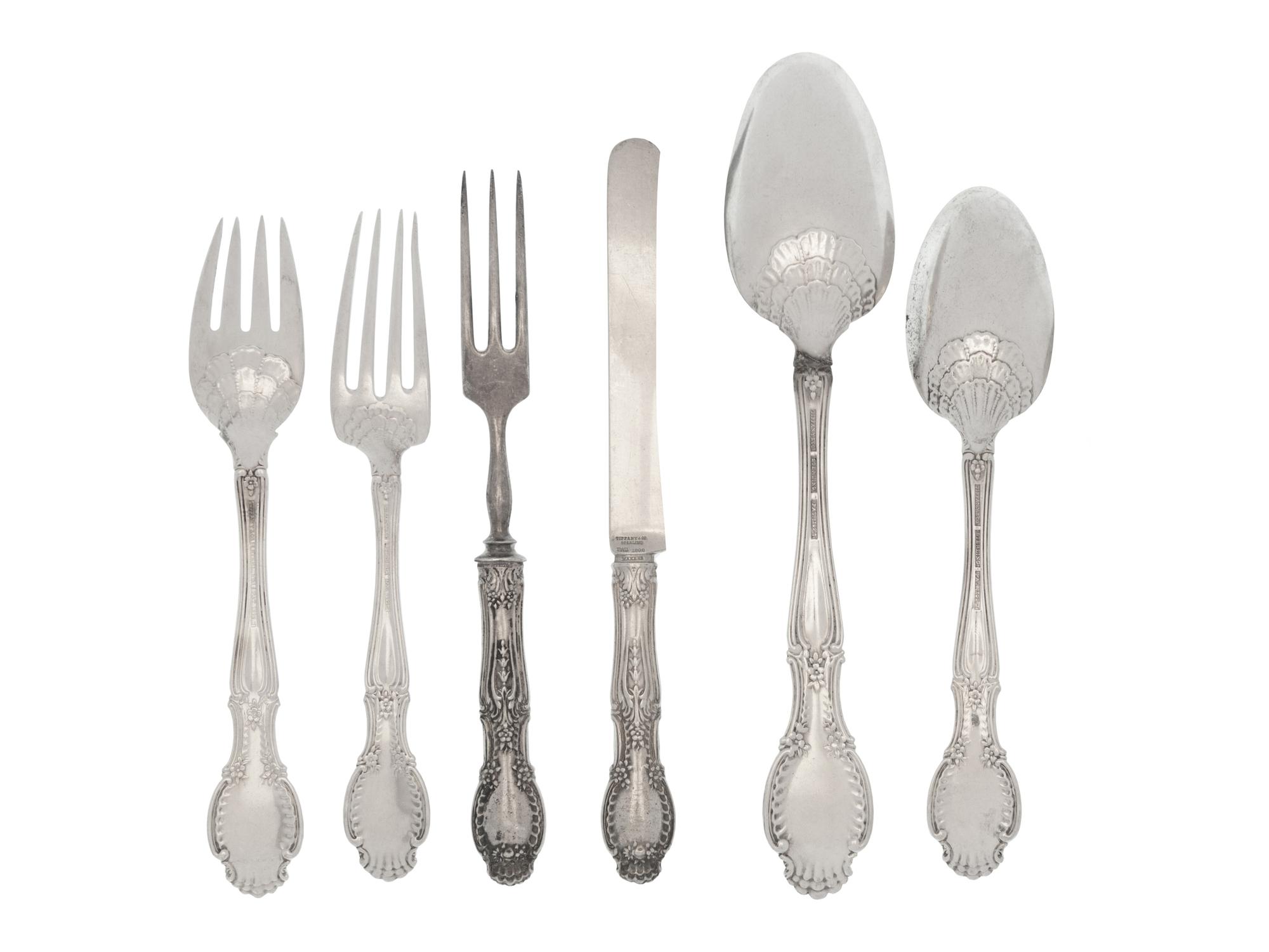 A Tiffany and Co. Richelieu Silver Flatware Service