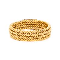 BICOLOR GOLD AND DIAMOND BANGLE BRACELET