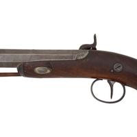 19th Century Belgian Percussion Pistol in Case with Accessories