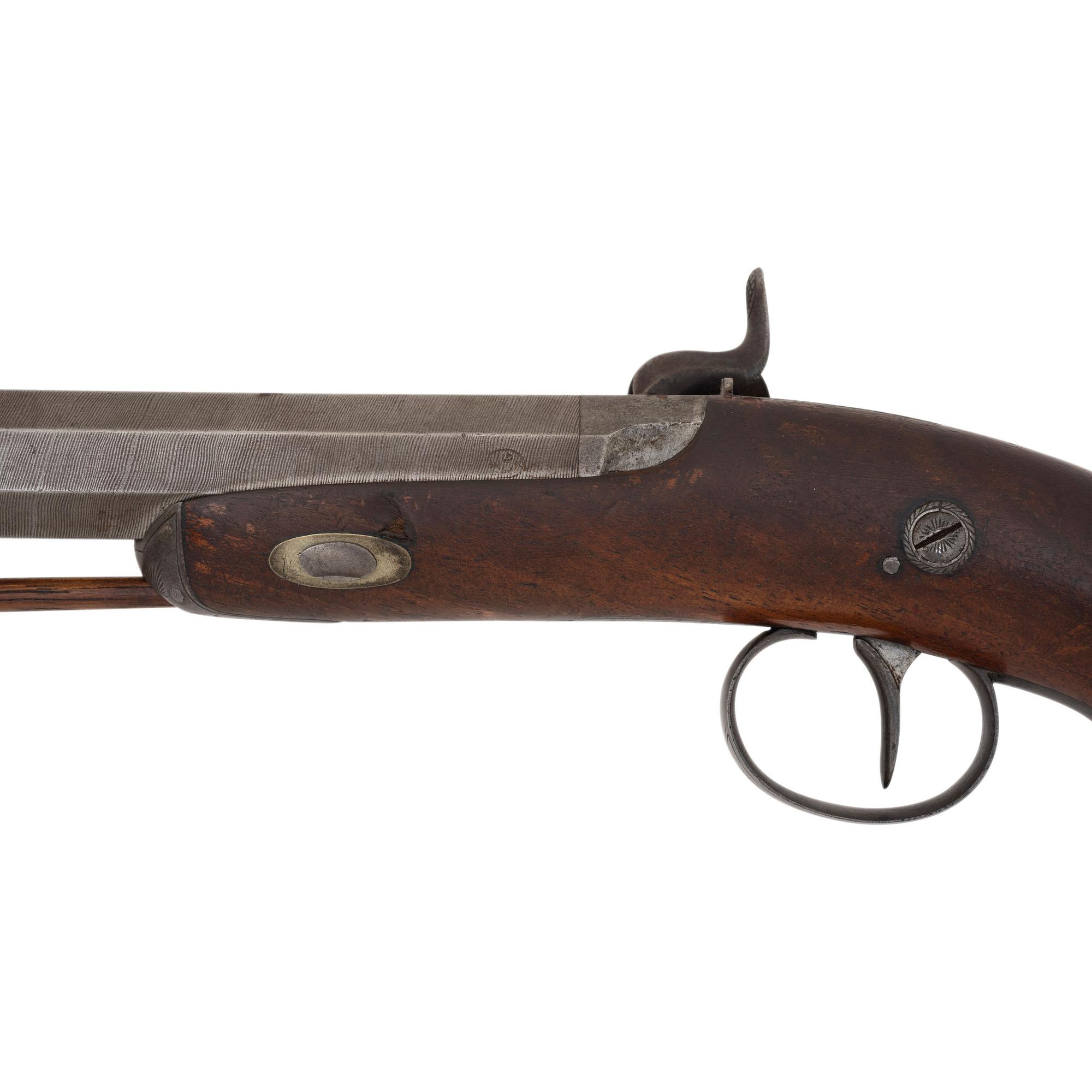 19th Century Belgian Percussion Pistol in Case with Accessories