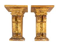 A Pair of Neoclassical Style Giltwood Brackets — 19TH CENTURY