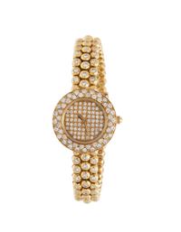 18K YELLOW GOLD AND DIAMOND WATCH