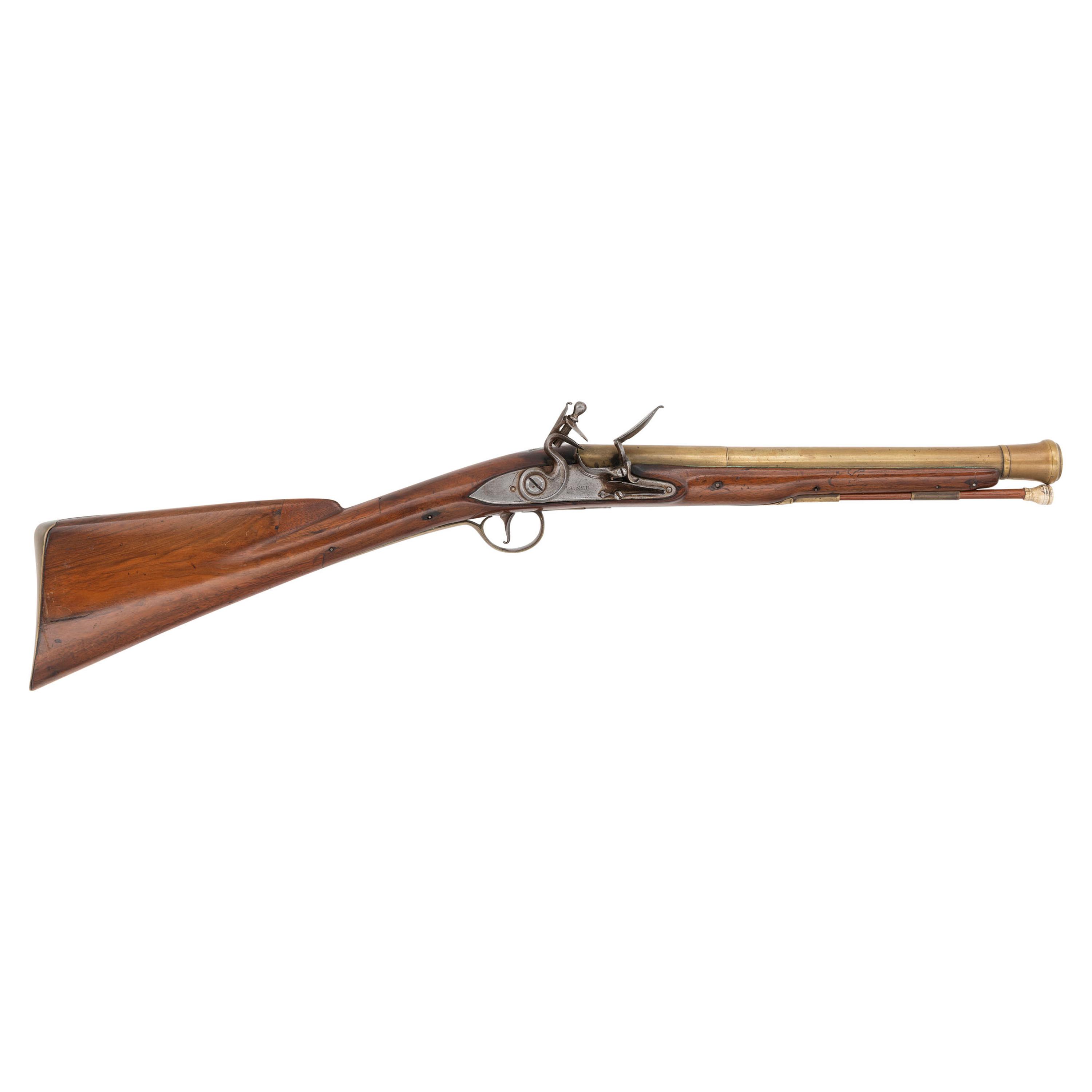English Brass Barrel Flintlock Coaching Carbine (Blunderbuss) Marked Joiner