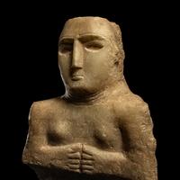 A South Arabian Alabaster Bust of a Woman