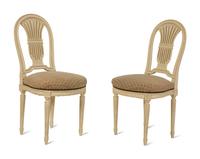A Set of Eight Louis XVI Style Painted Mongolfiere Chairs — 20TH CENTURY