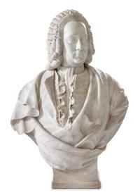 An English Marble Bust Height 30 1/2 inches. — 19TH CENTURY