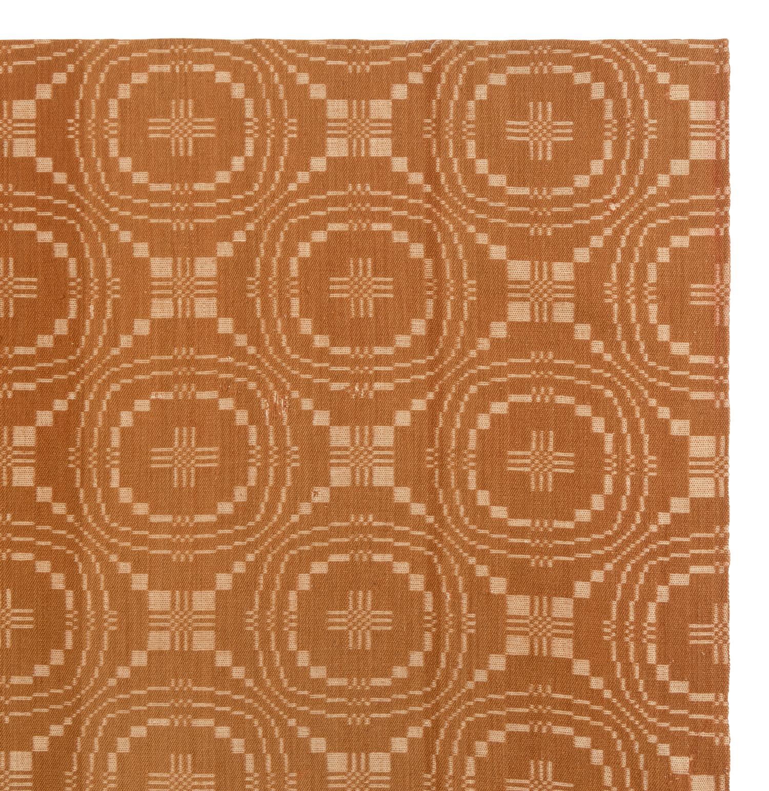 Four Cotton and Wool Jacquard Coverlets
